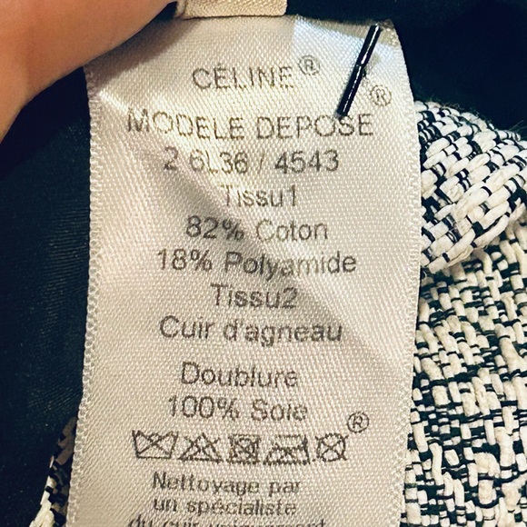 CELINE Leather and Tweed Top US 4/6 FR36 - Picture 11 of 15